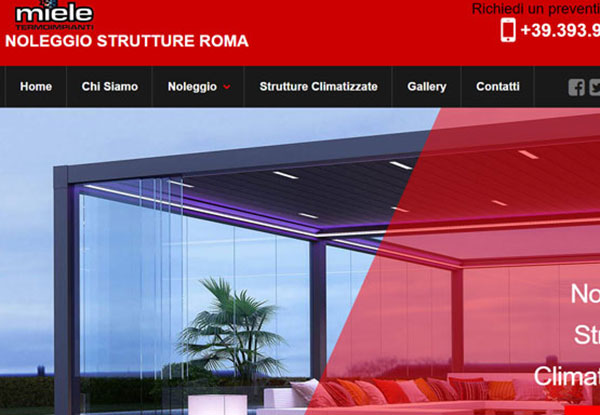 realizzazione sito web Noleggio Strutture