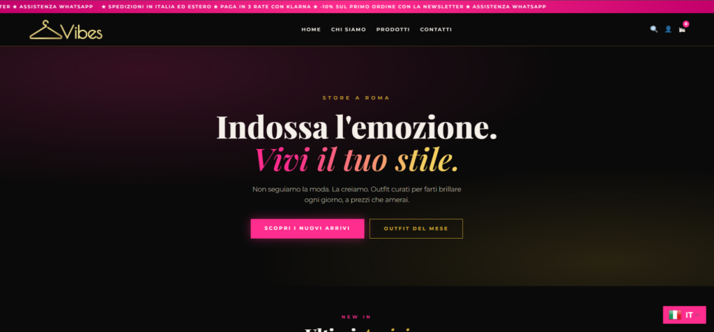 vibes homepage